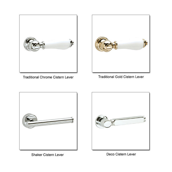 Heritage - Blenheim Low-level WC & Chrome Flush Pack - Various Lever Options Profile Large Image