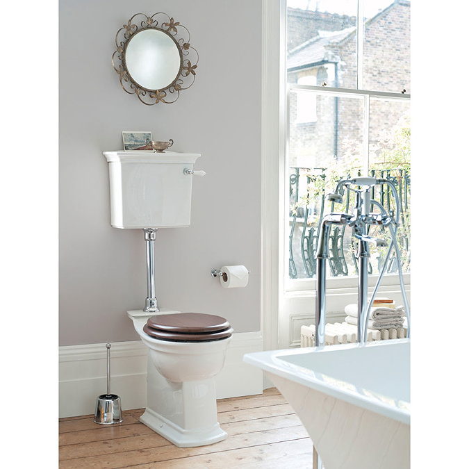 Heritage - Blenheim Low-level WC & Gold Flush Pack - Various Lever Options Feature Large Image