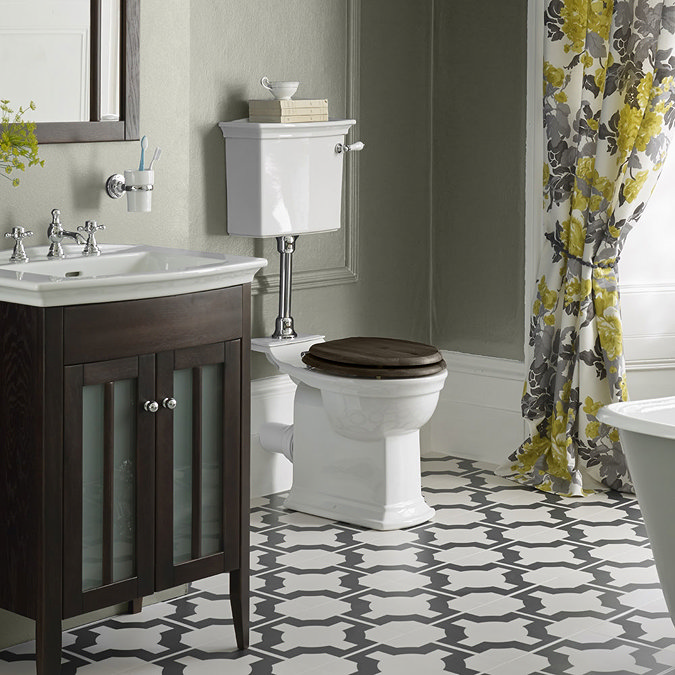 Heritage - Blenheim Low-level WC & Gold Flush Pack - Various Lever Options Standard Large Image