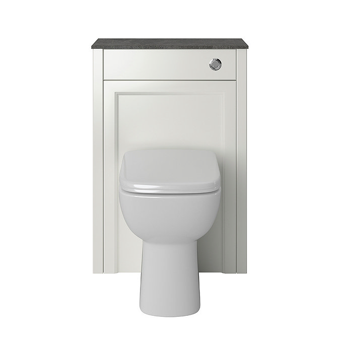 Heritage Caversham 600mm WC Unit Only - Chantilly with Dark Concrete Worktop
