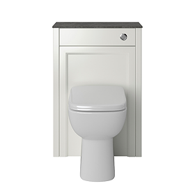 Heritage Caversham 600mm WC Unit Only - Chantilly with Dark Concrete Worktop