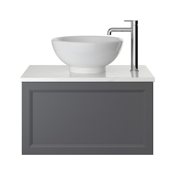 Heritage Caversham 700mm 1-Drawer Wall Hung Vanity Unit Only - Graphite