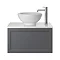 Heritage Caversham 700mm 1-Drawer Wall Hung Vanity Unit Only - Graphite