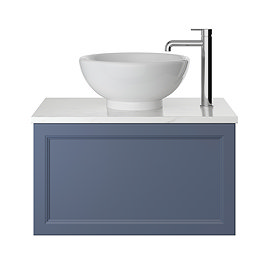 Heritage Caversham 700mm 1-Drawer Wall Hung Vanity Unit Only - Maritime Blue