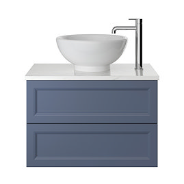 Heritage Caversham 700mm 2-Drawer Wall Hung Vanity Unit Only - Maritime Blue