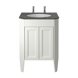 Heritage Caversham Chantilly Freestanding Granley Vanity with Dark Concrete Effect Basin Top