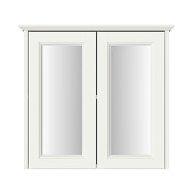 Heritage Caversham Double Door Mirror Wall Cabinet - Chantilly