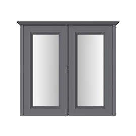 Heritage Caversham Double Door Mirror Wall Cabinet - Graphite