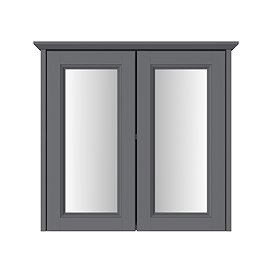 Heritage Caversham Double Door Mirror Wall Cabinet - Graphite