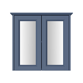 Heritage Caversham Double Door Mirror Wall Cabinet - Maritime Blue