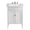 Heritage Caversham Freestanding Blenheim Vanity Unit with Chrome Handles & 3TH Basin - Dove Grey Lar