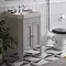 Heritage Caversham Granley Vanity Unit with Chrome Handles & Basin - Dove Grey Profile Large Image
