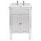 Heritage Caversham Granley Vanity Unit with Chrome Handles & Basin - Dove Grey Large Image