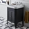 Heritage Caversham Granley Vanity Unit with Chrome Handles & Basin - Graphite Profile Large Image