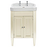 Heritage Caversham Granley Vanity Unit with Chrome Handles & Basin - Oyster Large Image