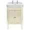 Heritage Caversham Granley Vanity Unit with Chrome Handles & Basin - Oyster Large Image