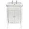 Heritage Caversham Granley Vanity Unit with Chrome Handles & Basin - White Ash Large Image