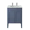 Heritage Caversham Graphite Freestanding Dorchester Vanity with White Marble Basin Top