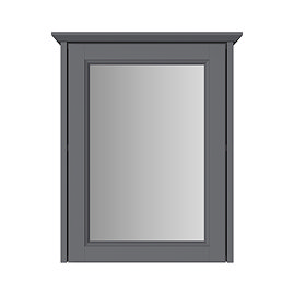 Heritage Caversham Single Door Mirror Wall Cabinet - Graphite