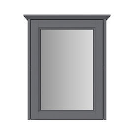Heritage Caversham Single Door Mirror Wall Cabinet - Graphite