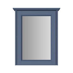 Heritage Caversham Single Door Mirror Wall Cabinet - Maritime Blue
