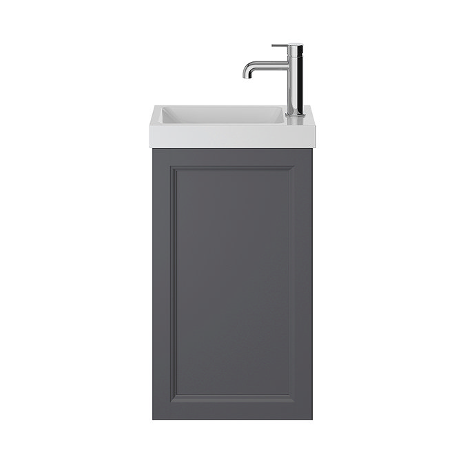 Heritage Caversham Wall Hung Cloakroom Vanity Unit - Graphite