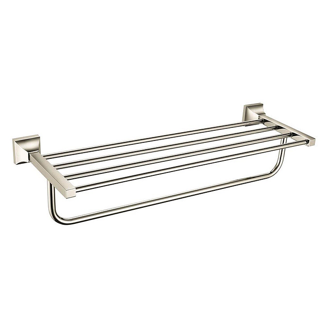 Heritage Chancery Double Bathroom Towel Shelf - Vintage Gold - ACHDBTG Large Image