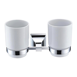 Heritage Chancery Double Tumbler & Holder - Chrome - ACHDTHC Large Image