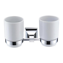 Heritage Chancery Double Tumbler & Holder - Chrome - ACHDTHC Large Image