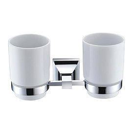 Heritage Chancery Double Tumbler & Holder - Chrome - ACHDTHC Large Image