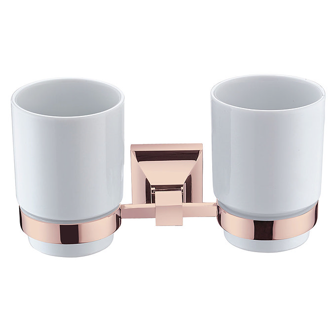 Heritage Chancery Double Tumbler & Holder - Rose Gold - ACHDTHRG Large Image