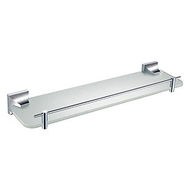 Heritage Chancery Single Glass Shelf - Chrome - ACHSGSC Large Image