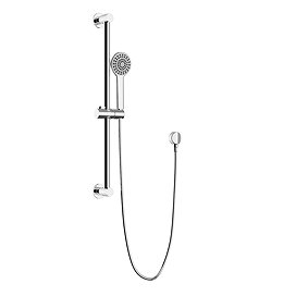 Heritage Chrome Adjustable Riser Kit with Multi-Function Handset & Wall Outlet