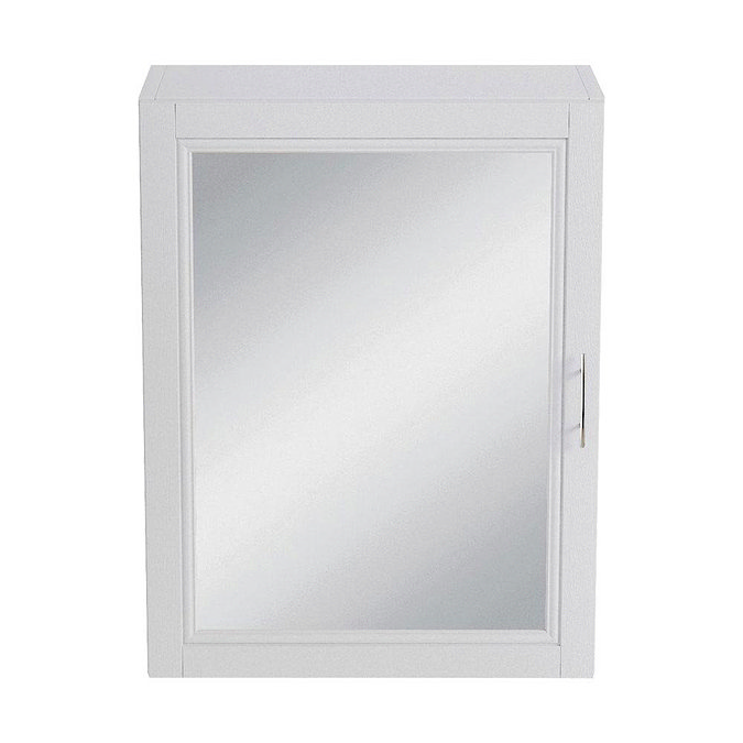 Heritage Caversham 500mm Mirror Wall Cabinet with Pewter Handle - Dove Grey Large Image