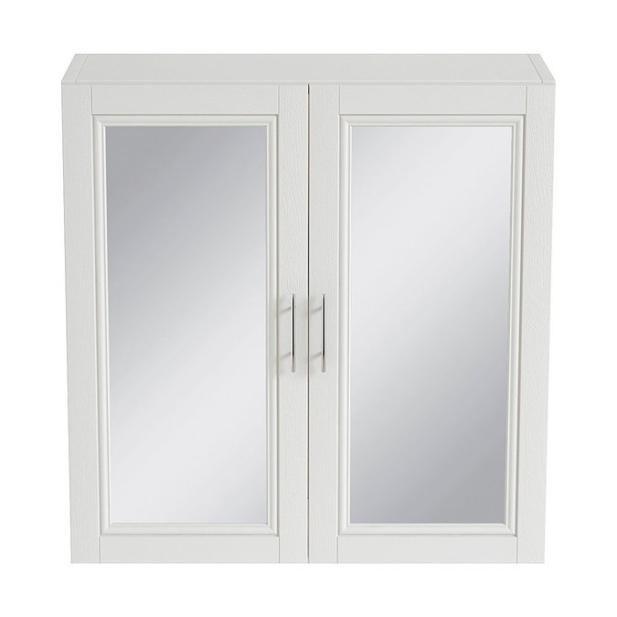 Heritage - Caversham 640mm Mirror Wall Cabinet with Brushed Stainless Steel Handles - Various Colour