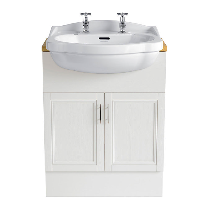 Heritage - Caversham 640mm Vanity Unit with Brushed Stainless Steel Handles - Various Colour Options