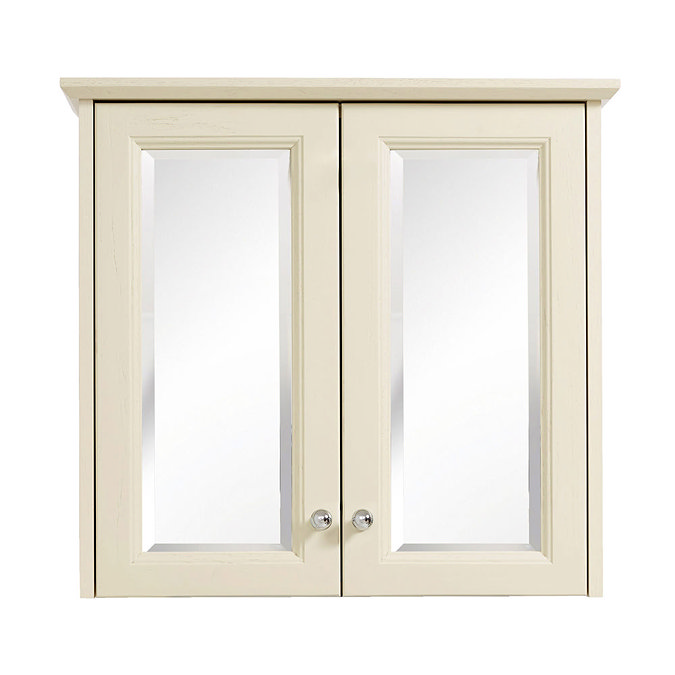 Heritage - Caversham Double Door Mirrored Wall Cabinet with Chrome Handles - Various Colour Options 