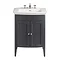 Heritage - Caversham Freestanding Blenheim Vanity Unit with Chrome Handles & 3TH Basin - Graphite La