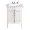 Heritage - Caversham Freestanding Blenheim Vanity Unit with Chrome Handles & 3TH Basin - White Ash L