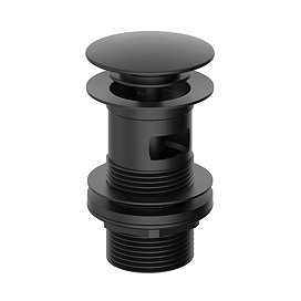 Heritage Clicker Basin Waste - Slotted - Matt Black - THBL12