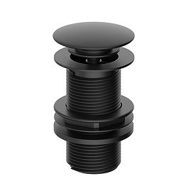 Heritage Clicker Basin Waste - Unslotted - Matt Black - THBL12UN