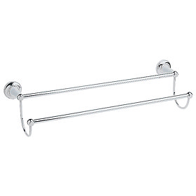 Heritage - Clifton Double Towel Rail - Chrome - ACC07 Large Image