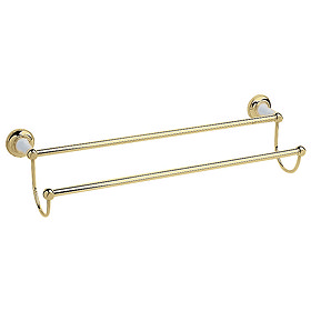 Heritage - Clifton Double Towel Rail - Vintage Gold - ACA07 Large Image