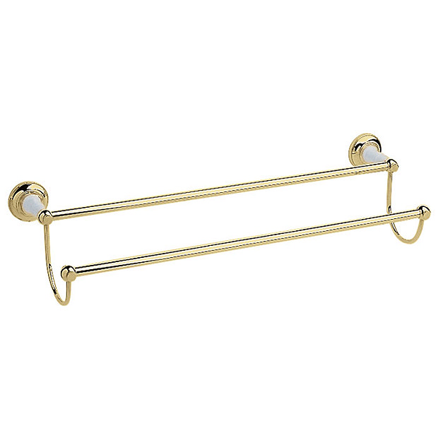 Heritage - Clifton Double Towel Rail - Vintage Gold - ACA07 Large Image