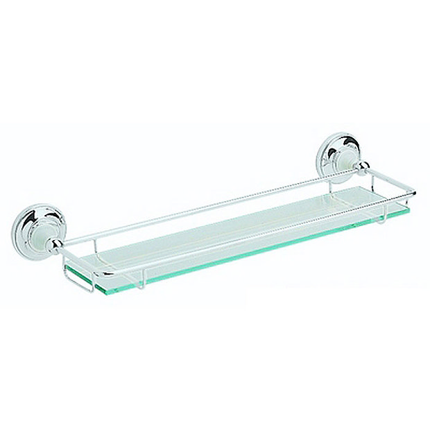 Heritage - Clifton Glass Gallery Shelf - Chrome - ACC08 Large Image