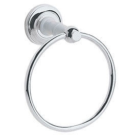 Heritage Clifton Single Towel Rail Chrome Victorian Plumbing