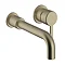 Heritage Dartmouth 2 Taphole Wall Mounted Basin Mixer - Brushed Brass