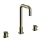 Heritage Dartmouth 3 Taphole Basin Mixer - Brushed Brass