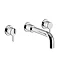 Heritage Dartmouth 3 Taphole Wall Mounted Basin Mixer - Chrome