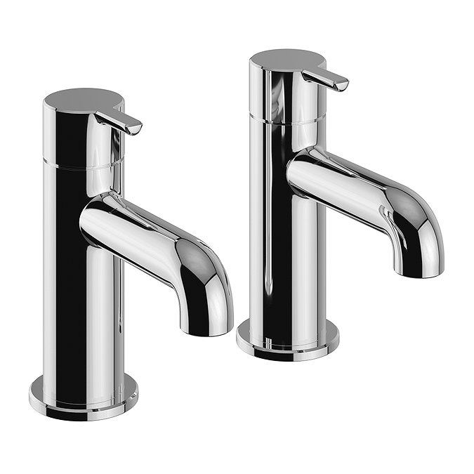 Heritage Dartmouth Bath Pillar Taps - Chrome